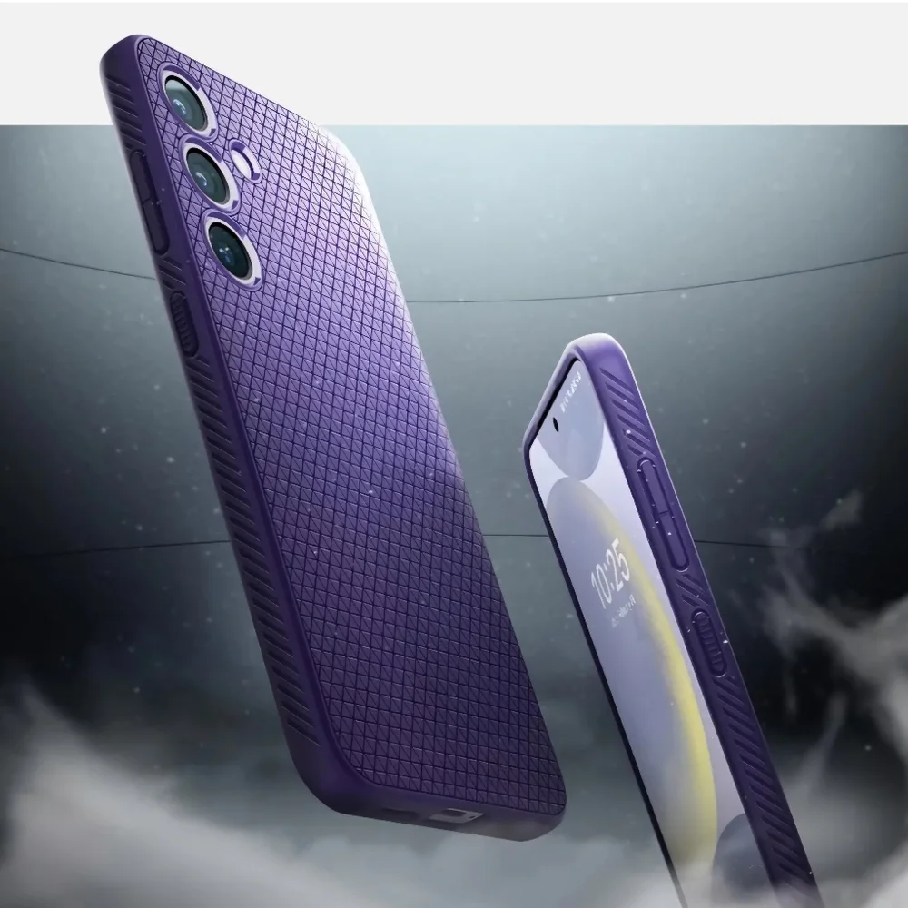 Samsung Galaxy S24 Spigen Liquid Air Purple Textured Case Military Protection